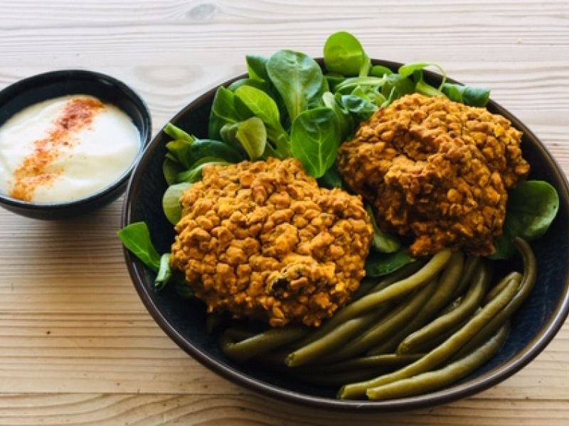Galettes végétales au&nbsp;curry